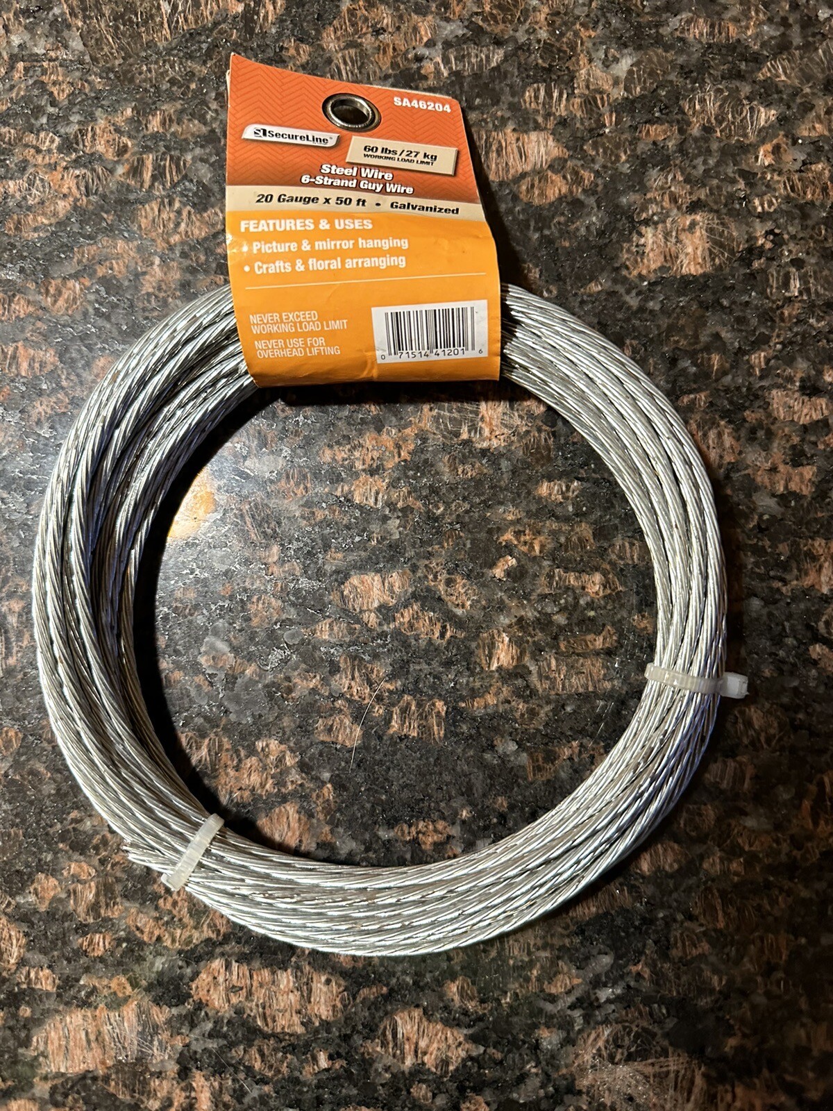 SecureLine® 60lb. 20-Gauge 50' 6-Strand Galvanized Wire gallery