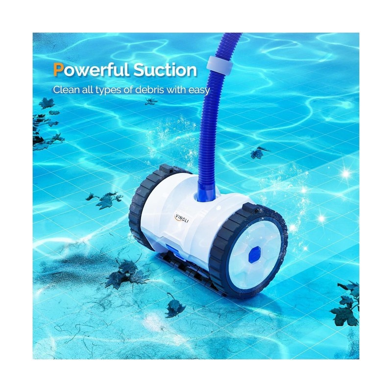 (2025 Upgrade) VINGLI Automatic Suction-Side Pool Vacuum Cleaner, Powerful Wa... gallery