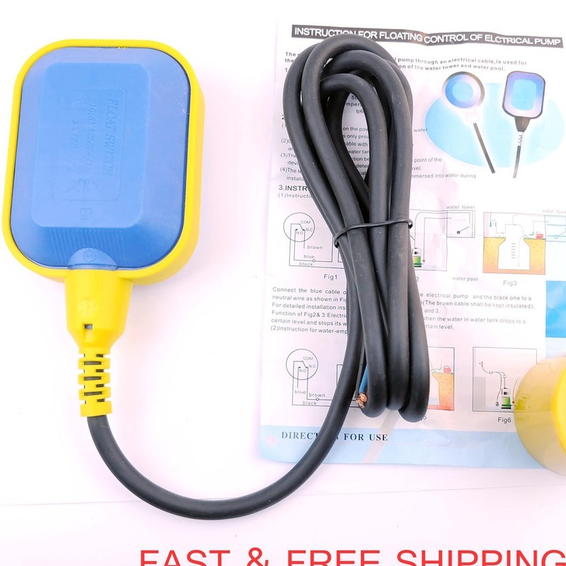 16 FT Float Switch Sensor Water Sump Pump NO/NC Controller Pump Switch gallery