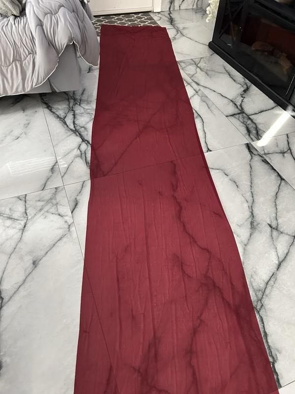 Table Runner Fabric Burgundy Solid Rectangular Lightweight 91-110 in x 16-20 in gallery