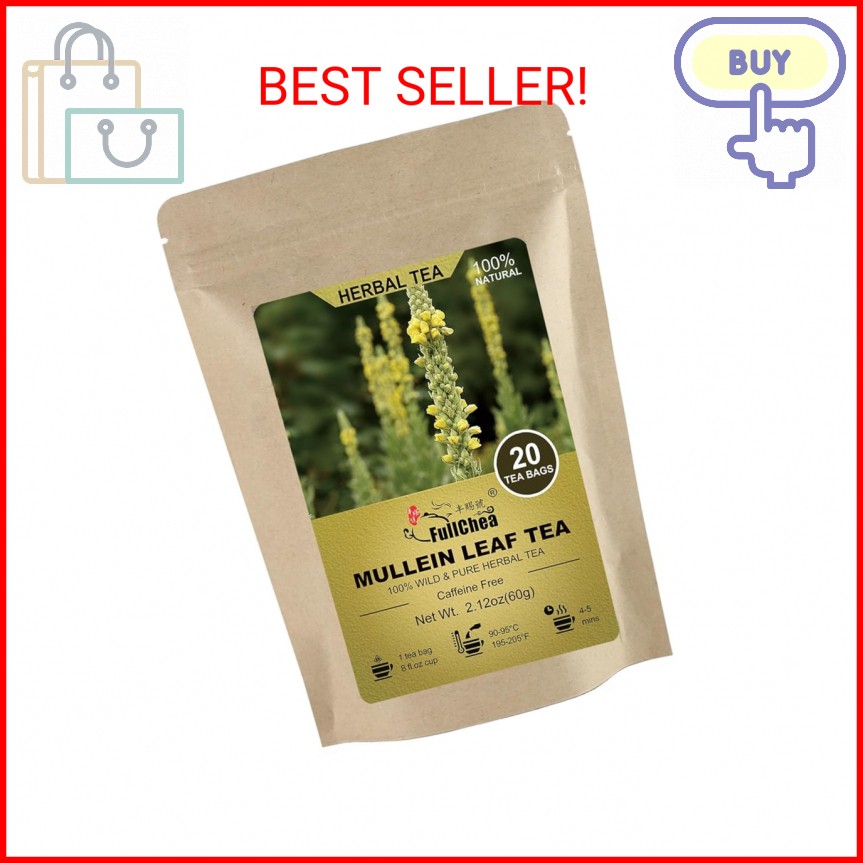 FullChea - Mullein Leaf Tea Bags, 20 Teabags, 3g/bag For Lungs - Non-GMO - Caffe gallery