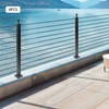 4pcs Cable Railing Posts Deck Railing 36"x2"x2" Black Posts With Holes gallery