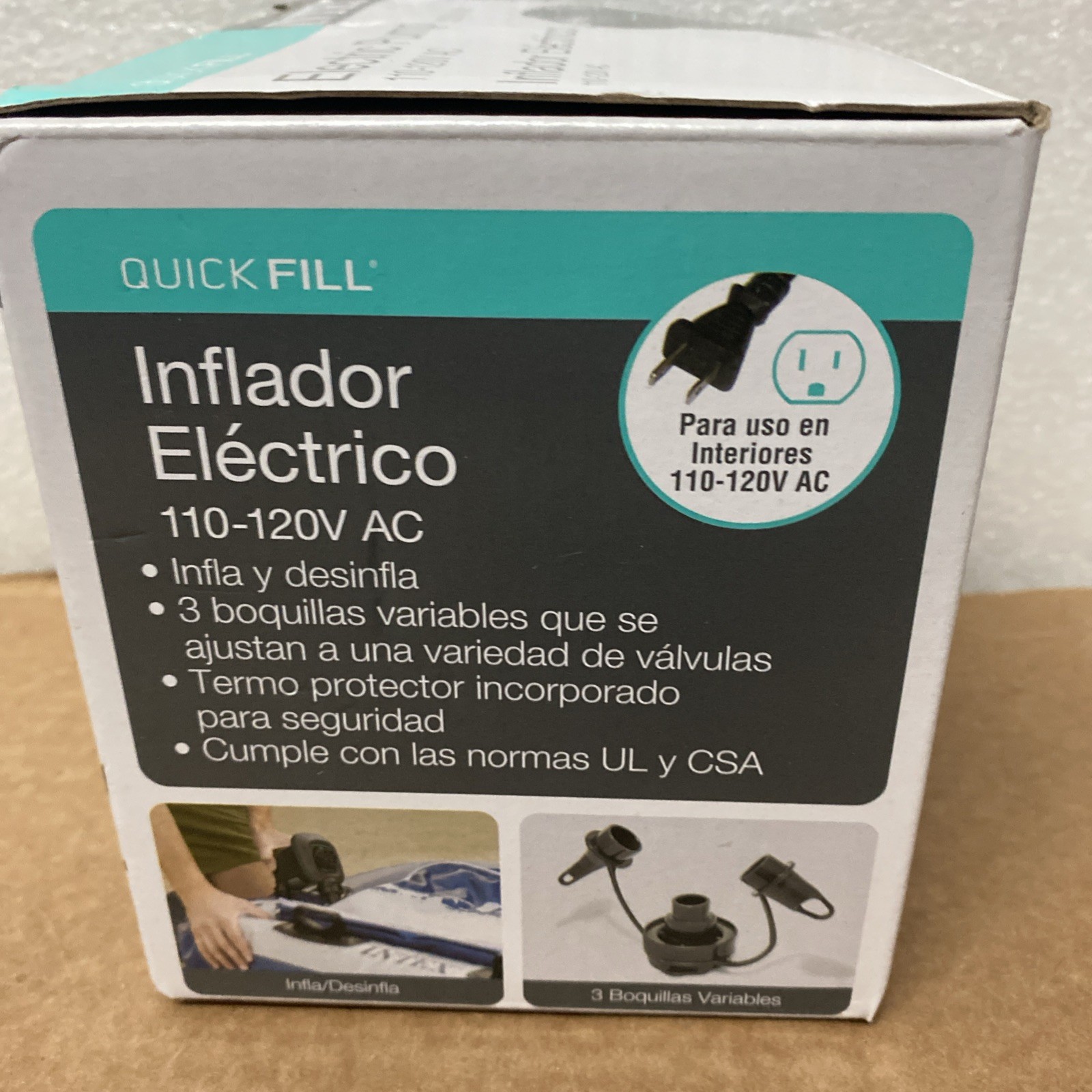 Intex 66639E 120V Quick Fill AC Electric Air Pump w/ 3 Interconnected Nozzles gallery