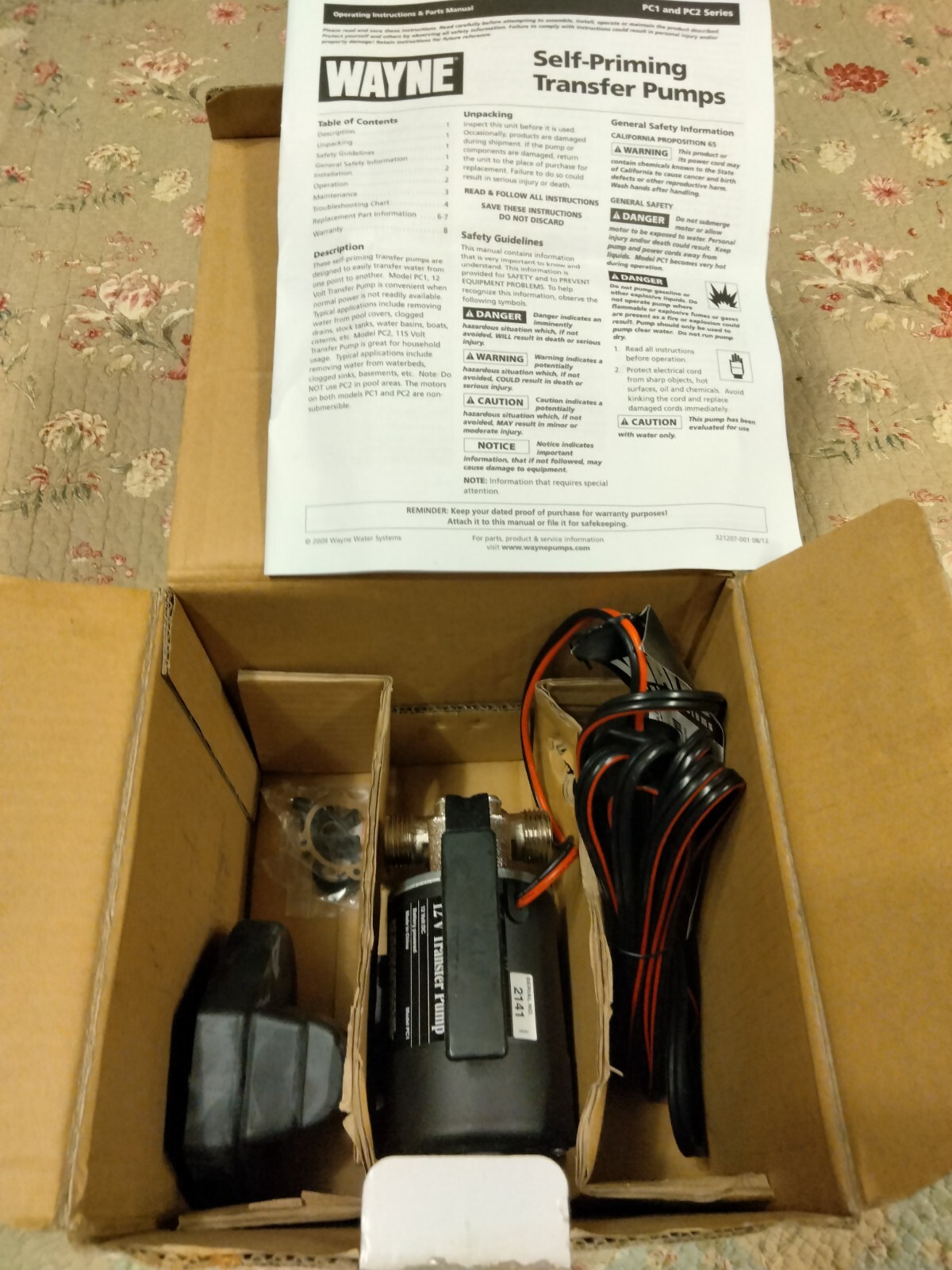 Wayne Utility pump PC1-12V Bronze Plated Transfer 350 Gallons Per Hour-Portable gallery