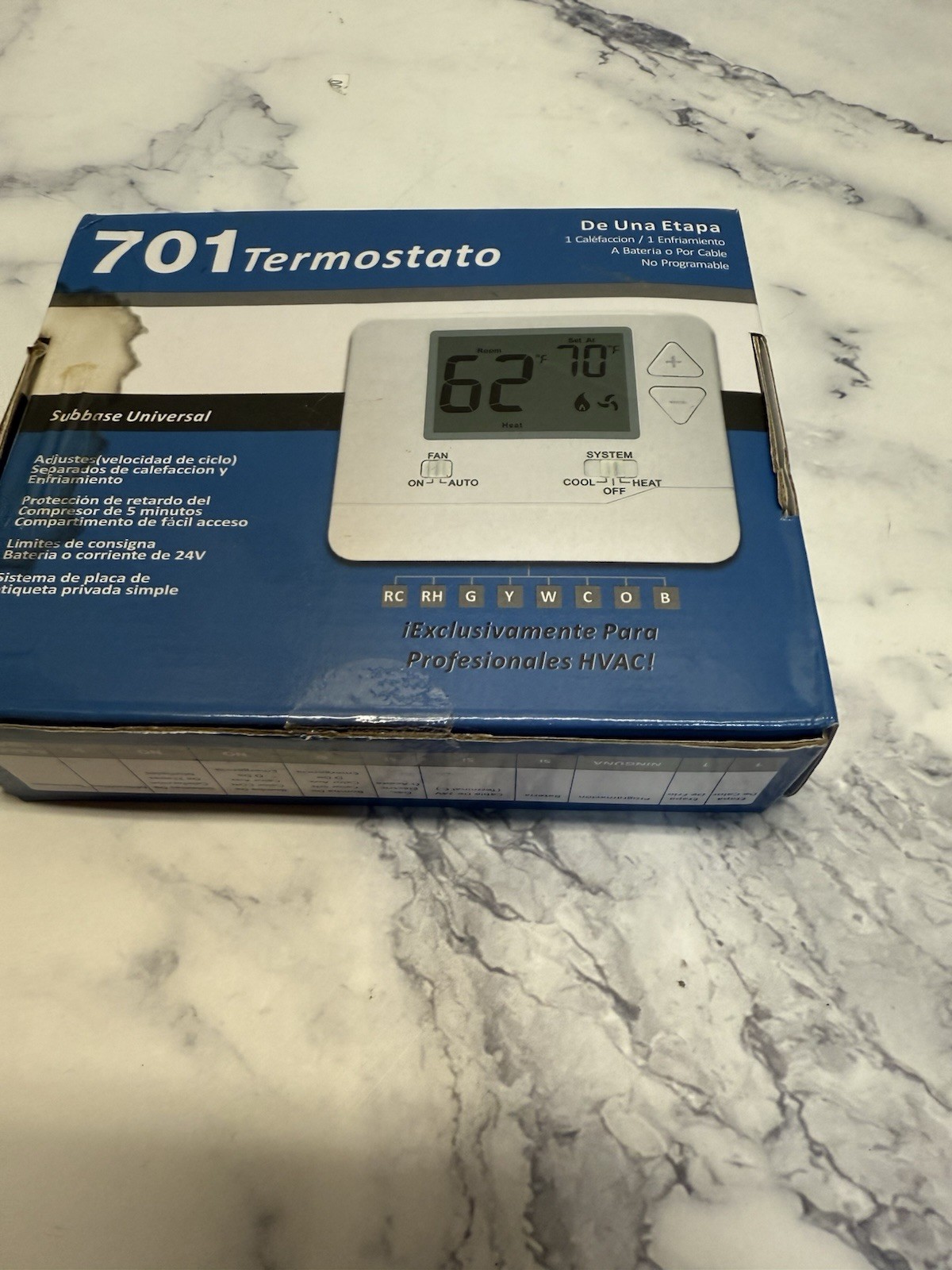 PRO1 T701 Single Stage Digital Non-Programmable Thermostat (1H/1C) NEW gallery