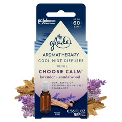 3 Pack Glade Cool Mist Diffuser Oil Refill Choose Calm Lavender+Sandalwood 0.56