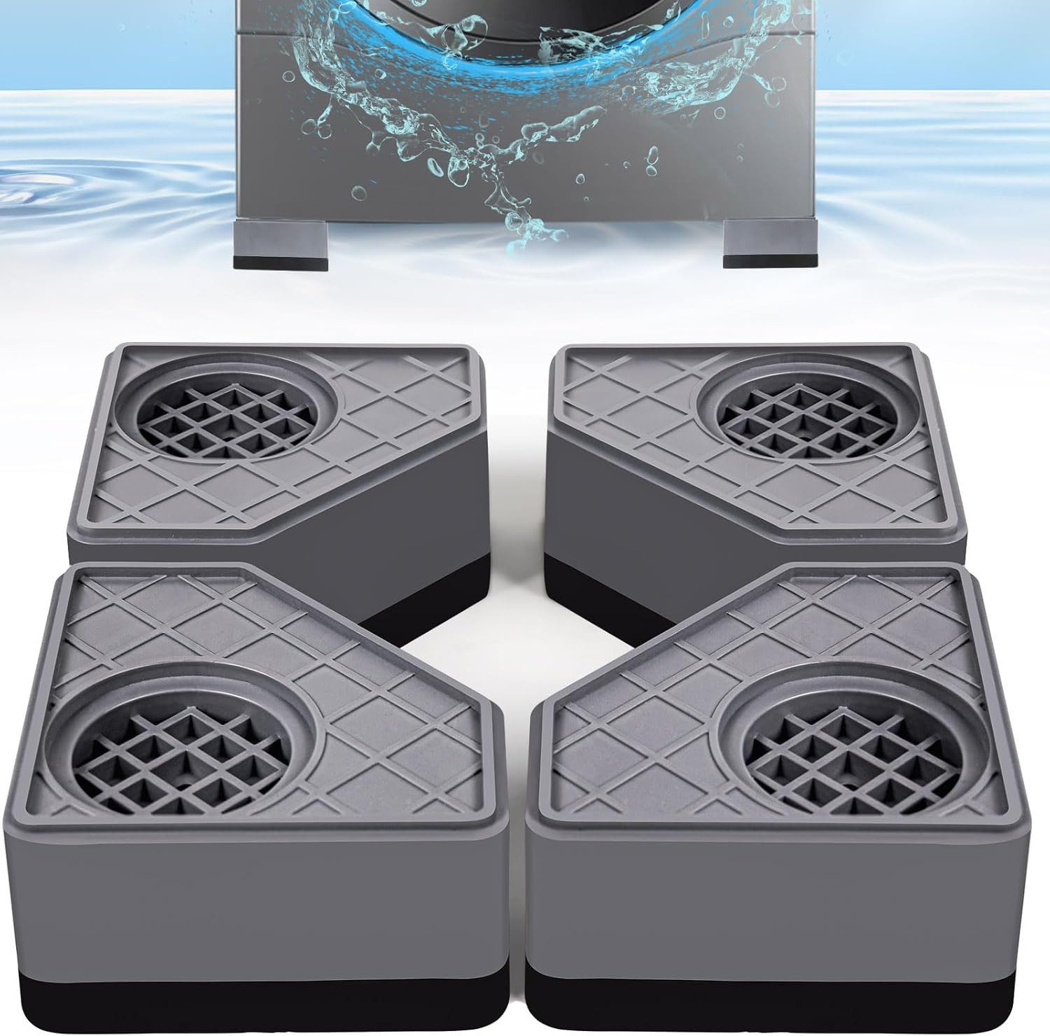 4Pcs Anti Vibration Pads for Washing Machine, Stops Washer Dryer Moving, Prevent gallery