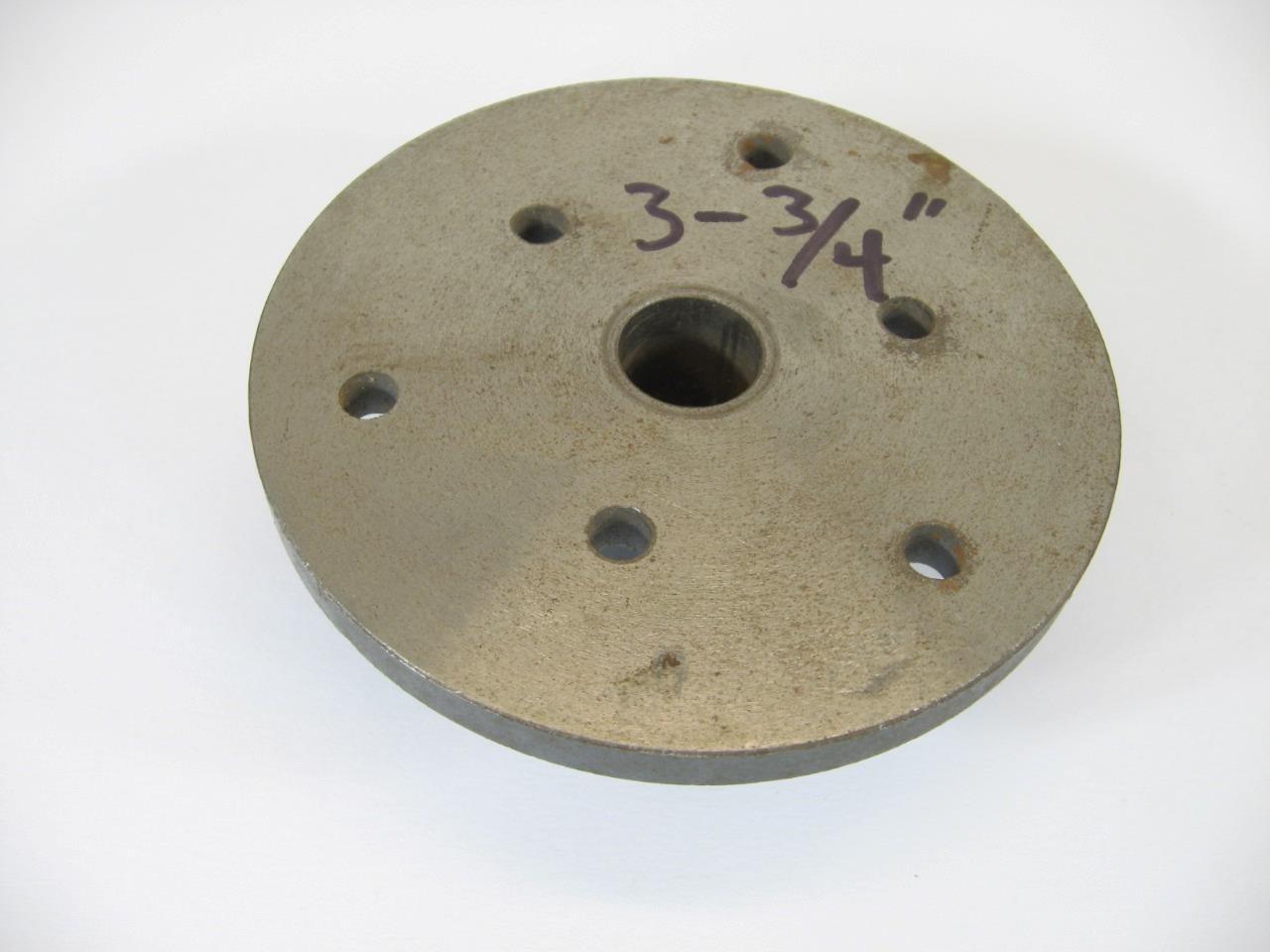 4" Diameter Steel Faceplate for Straight 5/8" Round Shaft Steel w/ Setscrew NOS gallery