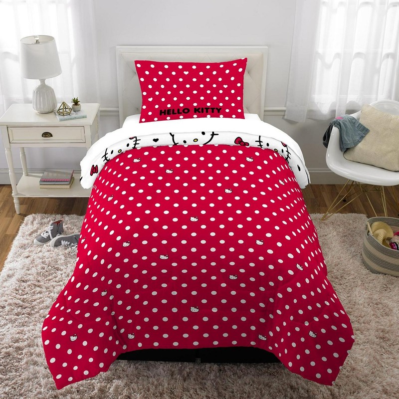 HELLO KITTY 2-PC Reversible Bedding Set Kids Comforter Pillowcase Twin/Full GIFT gallery