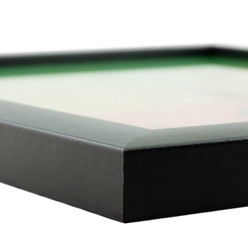 Craig Frames Contemporary 1", Modern Black Picture Frame With Single White Mat gallery