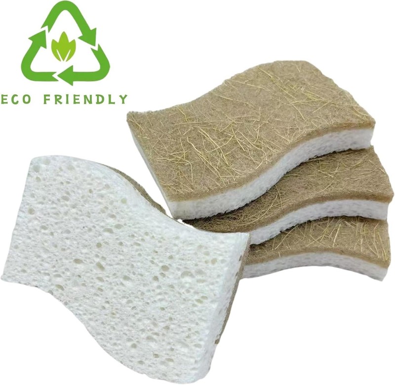 Eco Friendly Biodegradable Kitchen Sponges 12 Pack – Natural Compostable gallery