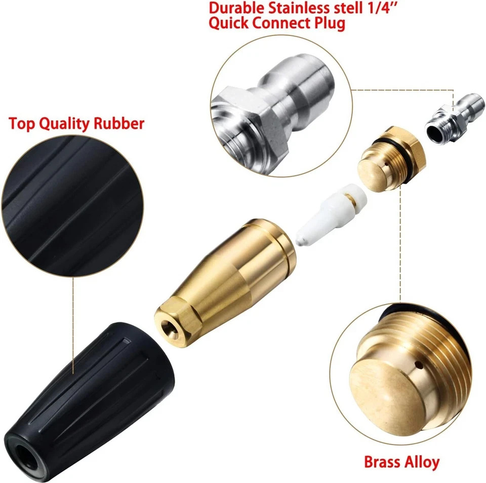 4000PSI Pressure Washer Rotating Turbo Nozzle 4.0GPM 1/4" Quick Connect Spray gallery