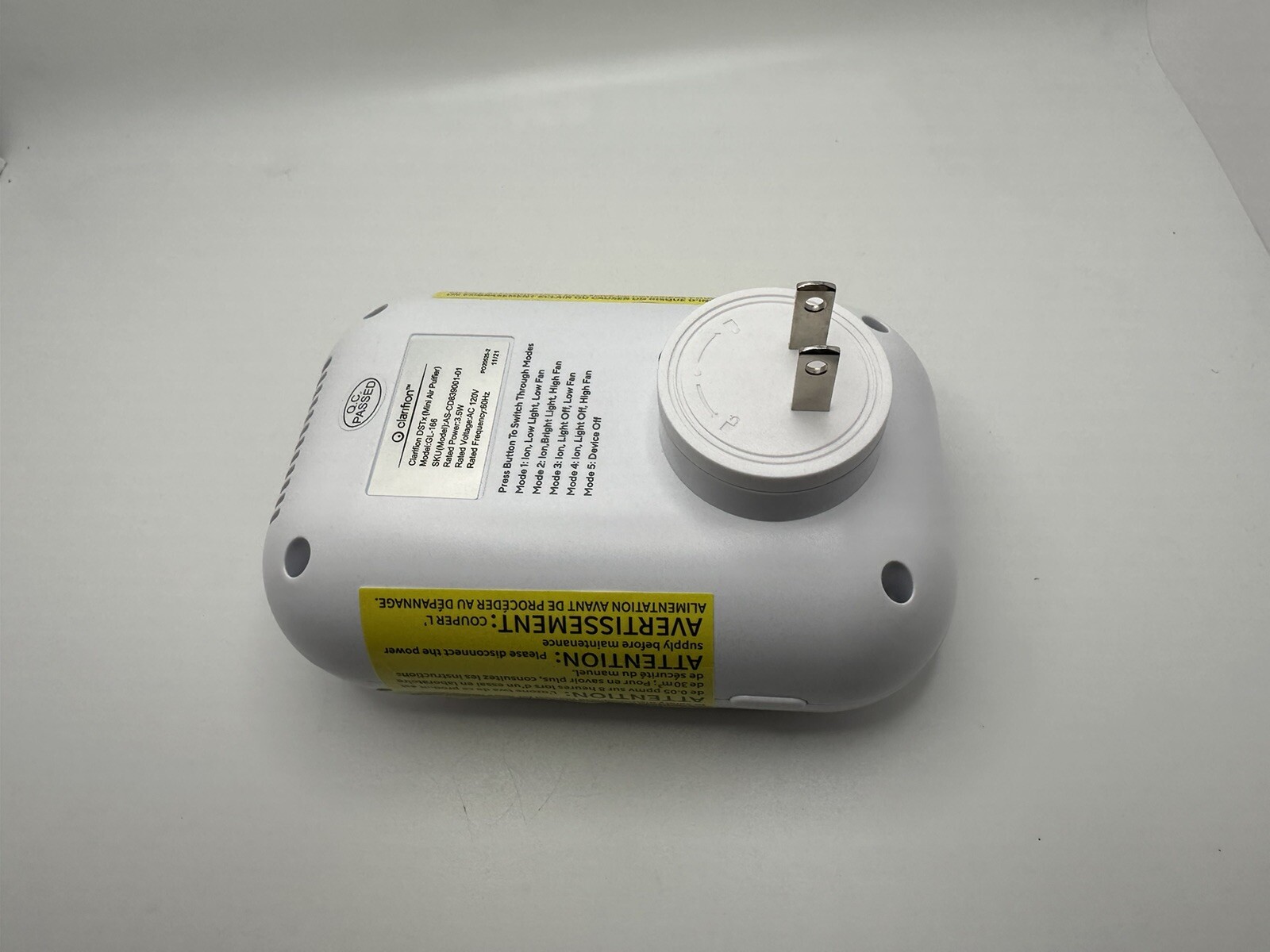 Clarifion DSTx Portable Air Purifier - White gallery