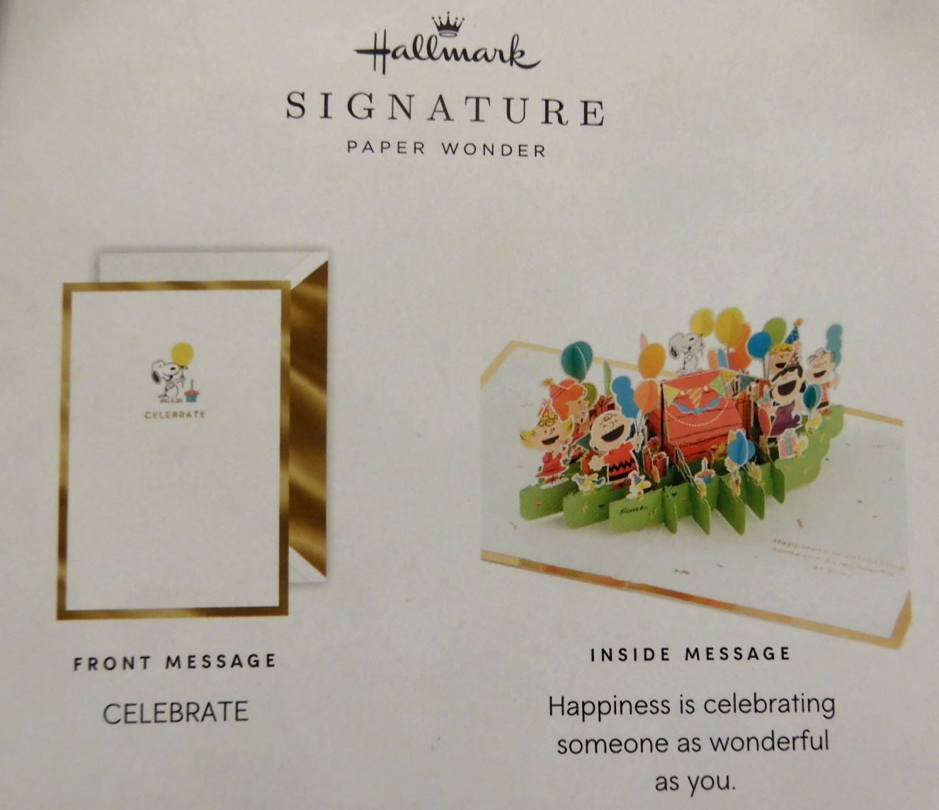 1 Card Hallmark Signature Premium 3D Pop-up Card Snoopy Birthday Retail $14.99 gallery