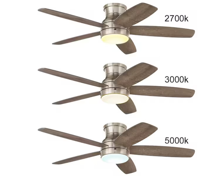 HDC Ashby Park 52" Brushed Nickel Ceiling Fan LED Color Change Remote gallery