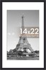 14x22 Picture Frame, Display Pictures 11x17 with Mat or 14 x 22 gallery