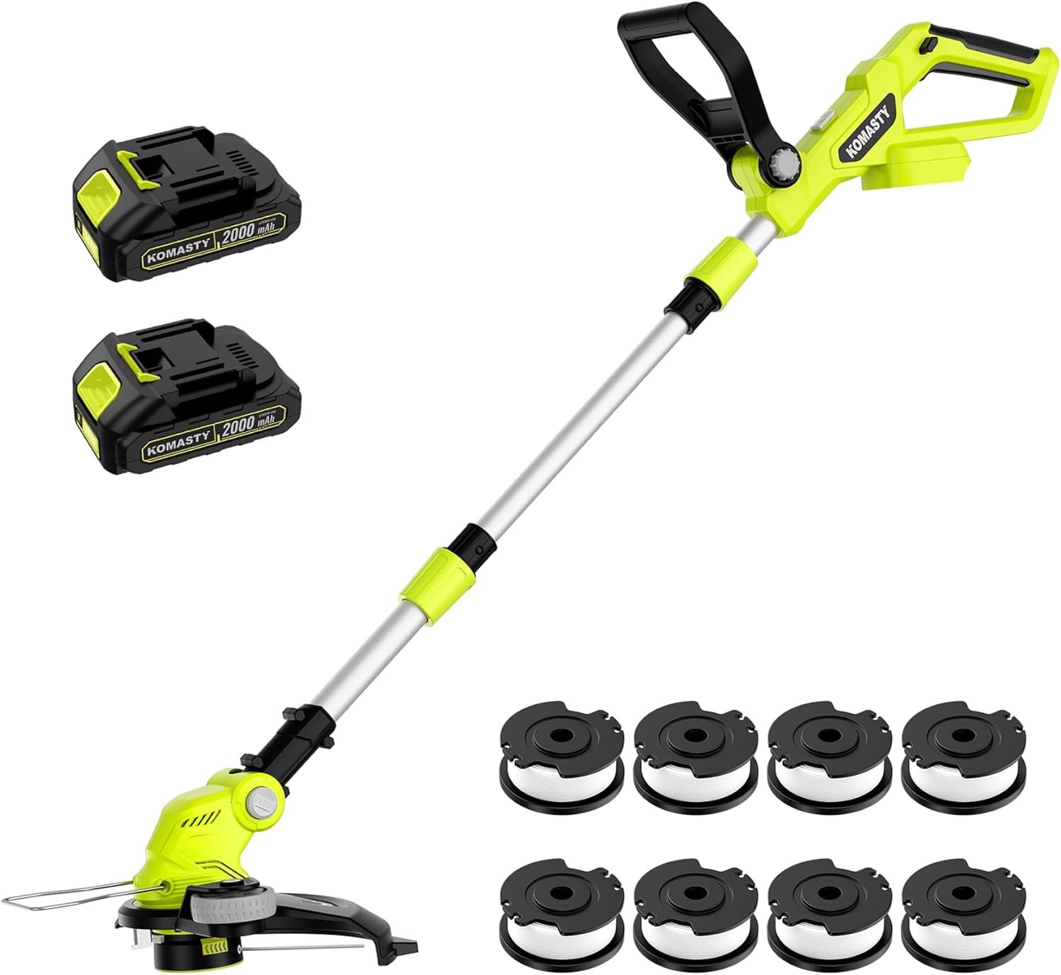 KOMASTY 2030B 12" Foldable Weed Wacker - 2x2.0Ah, 9500 RPM gallery