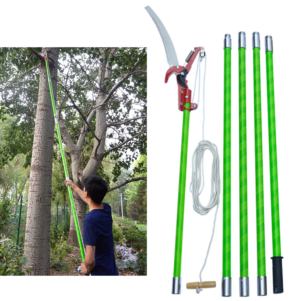19 Feet Tree Pole Pruner Assemble Tree Saw Garden Lopper Saw garden shears 6m gallery