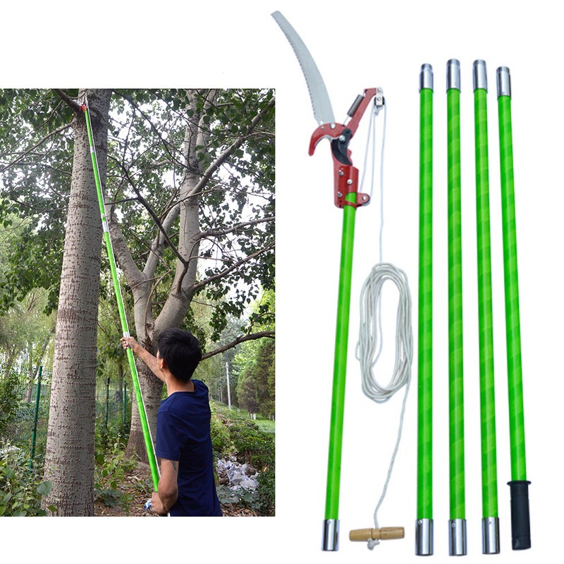 19 Feet Tree Pole Pruner Assemble Tree Saw Garden Lopper Saw garden shears 6m gallery