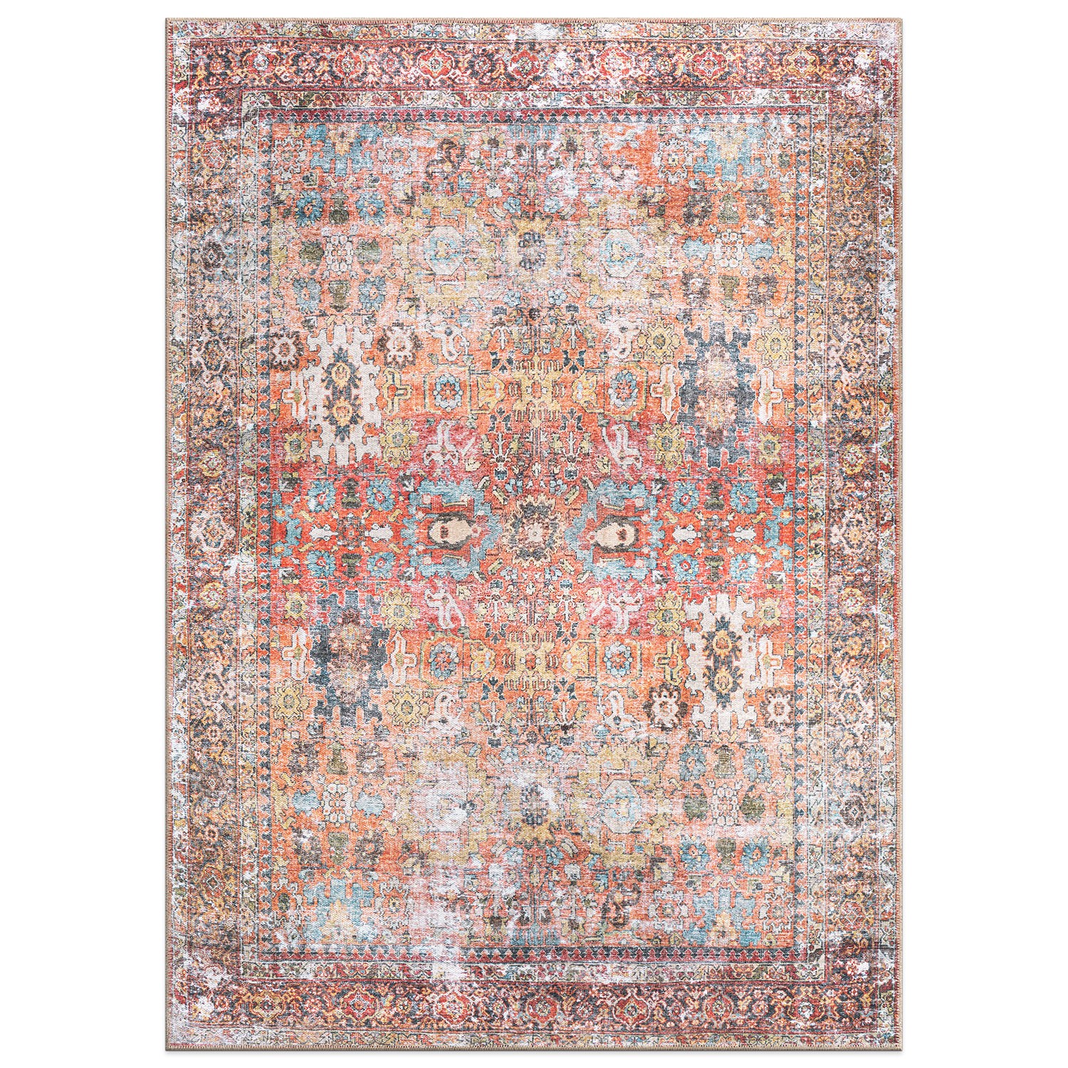 Rugshop Area Carpets Transitional Distressed Machine Washable Non Slip Area Rugs gallery