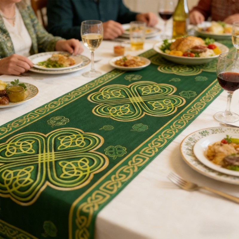 High Quality Fabric Table Runner For Irish Themed Parties gallery