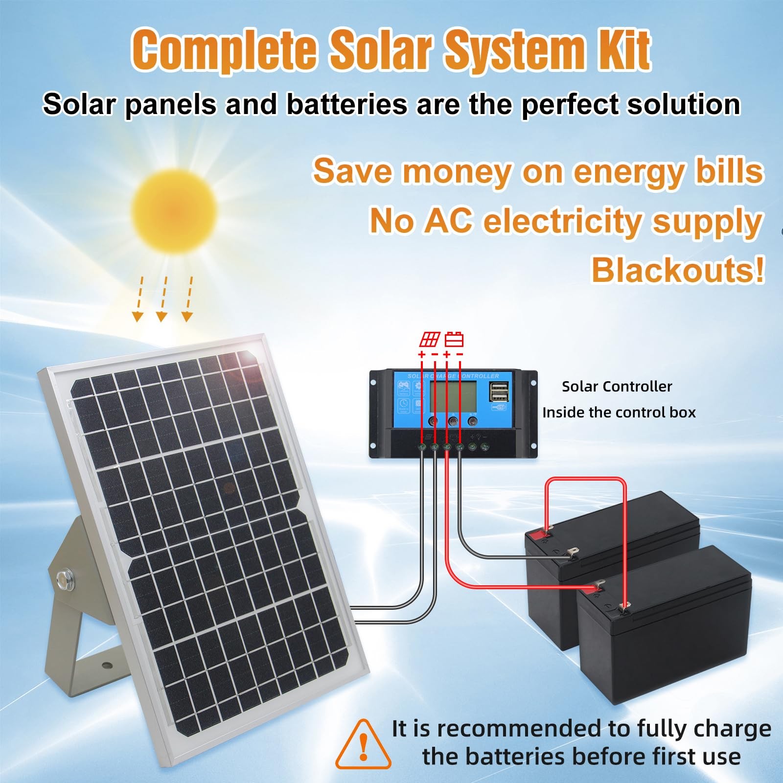 Solar Gate Opener 440lb 12FT Single Swing Automatic Remote Silver PKM-C01 Panel gallery