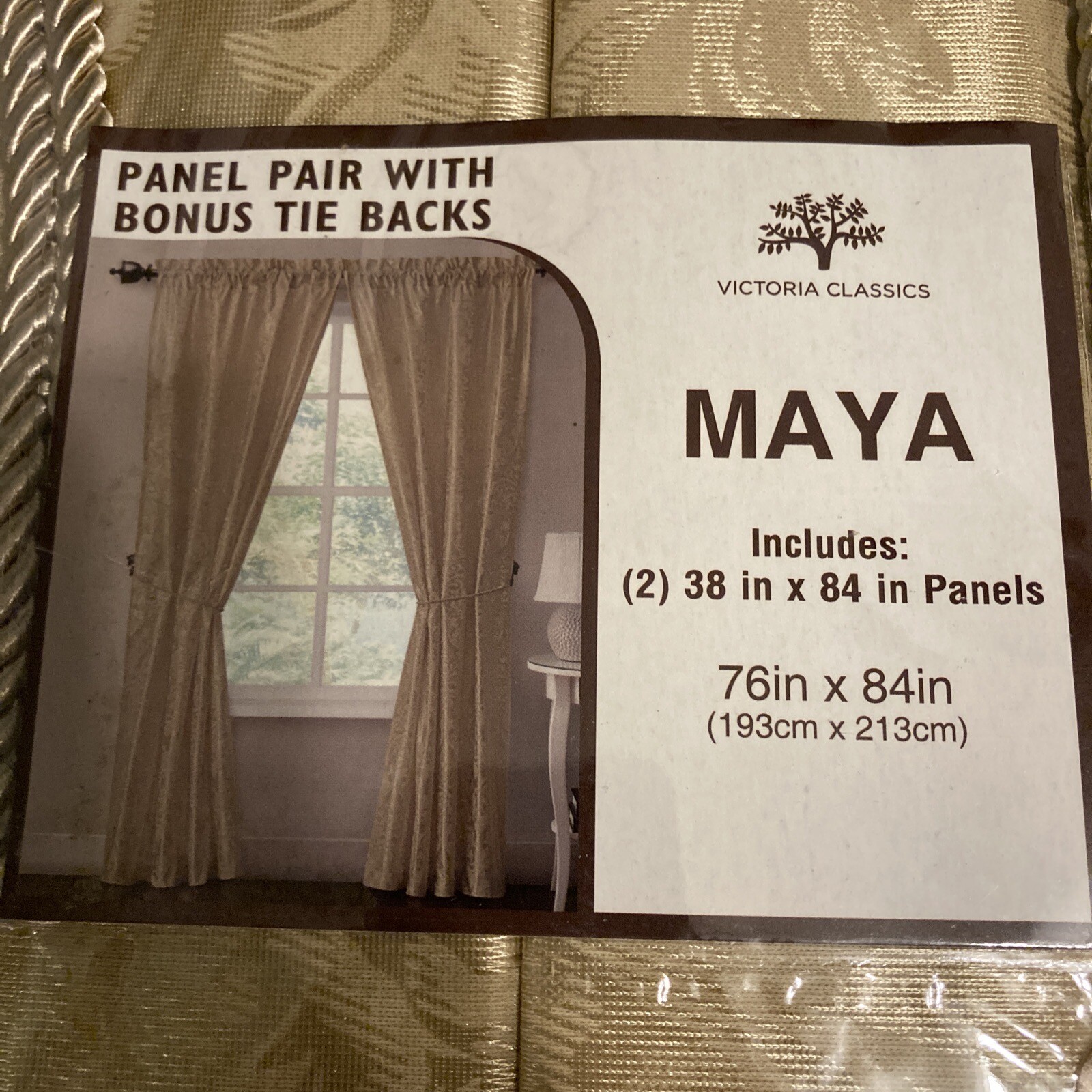 Victoria Classics Maya Curtains, 76in X 84in, NEW (303) gallery