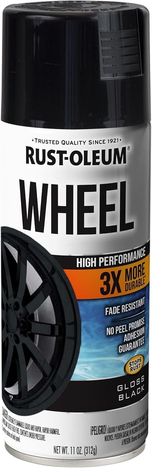 368076 High Performance Wheel Spray Paint, 11 Oz, Gloss Black gallery