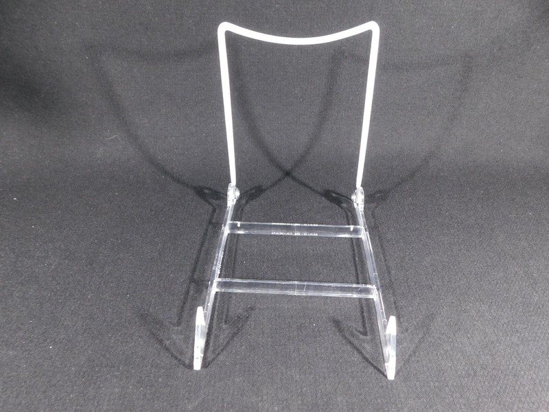 Easel Display Stand Large Size Adjustable Clear Acrylic White Back gallery
