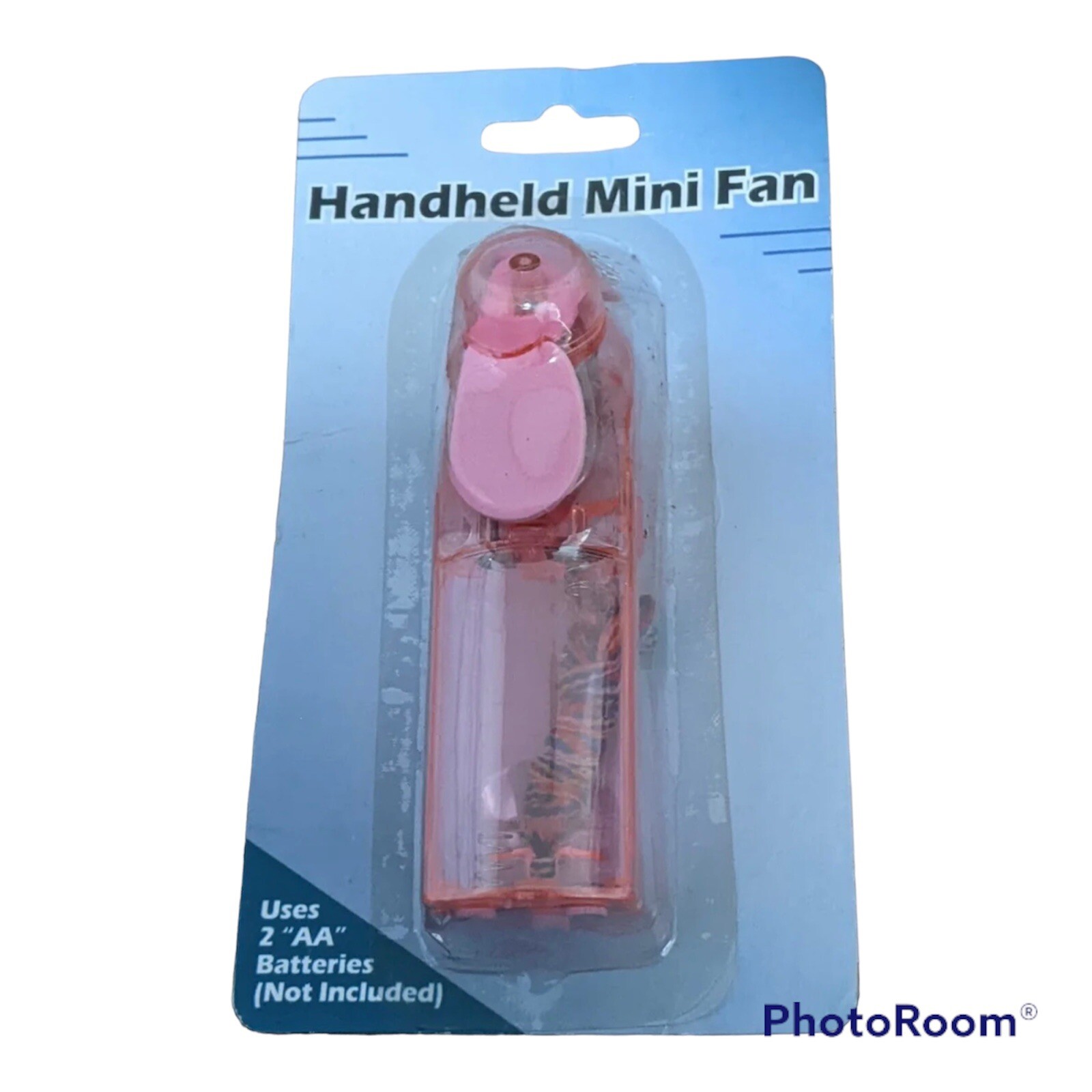 NIP Handheld pink Mini Fan personal cooling uses 2 AA batteries not included gallery