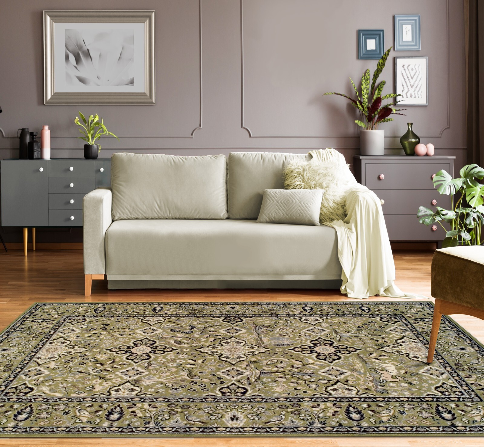 Radcliffe Traditional Floral Medallion Colorfast Stain Resistant Indoor Area Rug gallery
