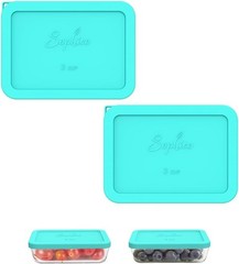 3 Cup Rectangle Silicone Storage Cover Lids Replacement for Pyrex 7210-PC