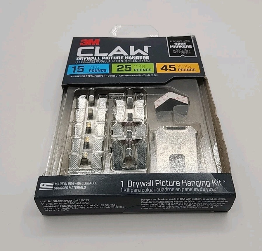 3M Claw Drywall Picture Hanging Set 45 lb 10 pc gallery