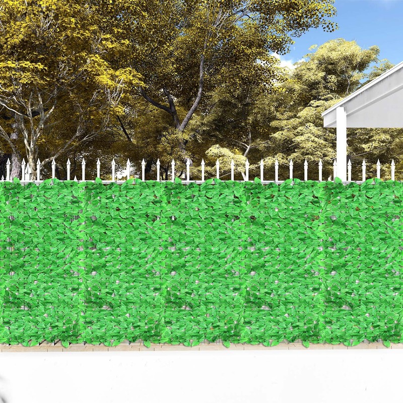 6'x14' Artificial Faux Laurel Leaf Privacy Fence Panel Screen Wall Hedge Decor L gallery