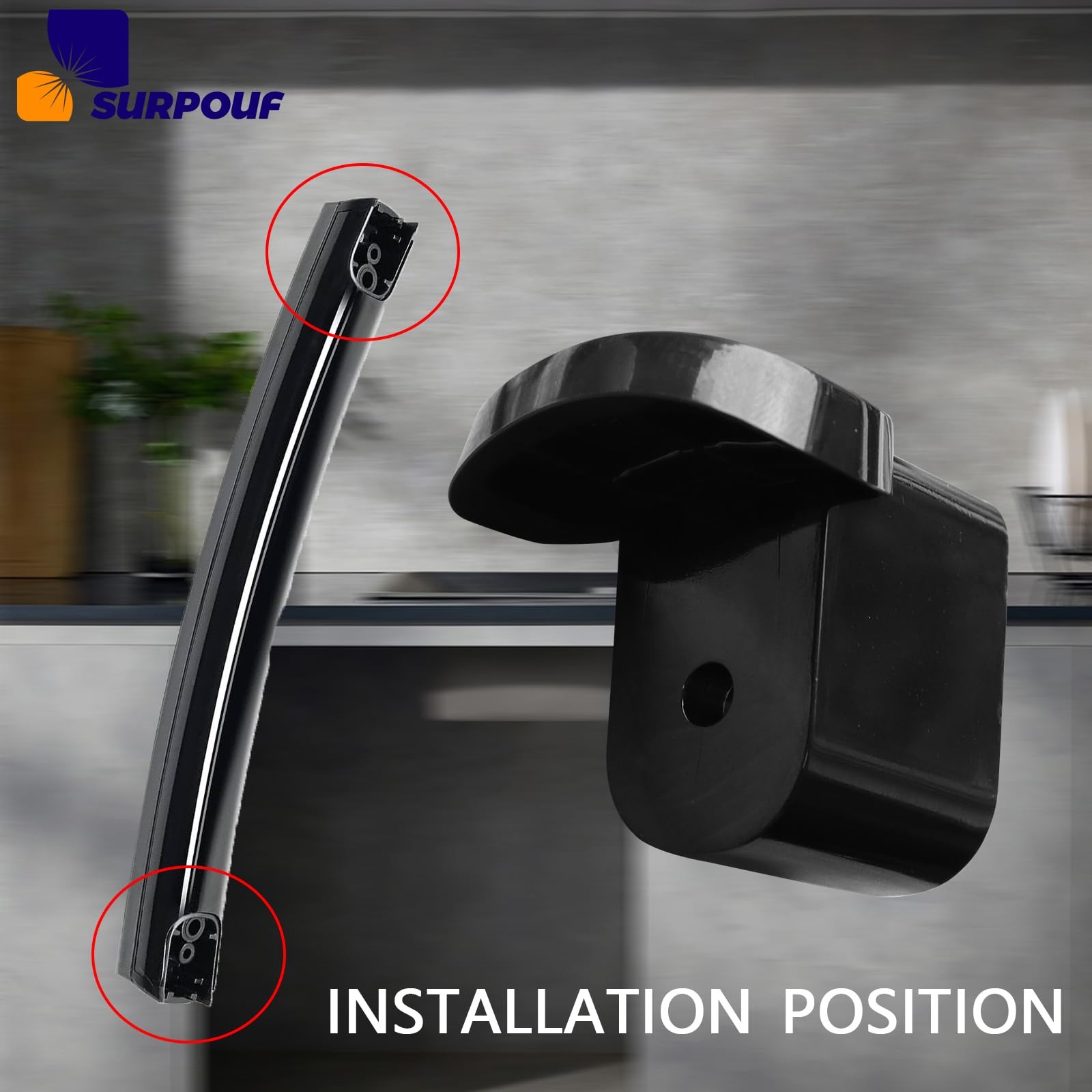 SURPOUF 2-Pack WB06X10939 Microwave Handle Support Replacement Black gallery