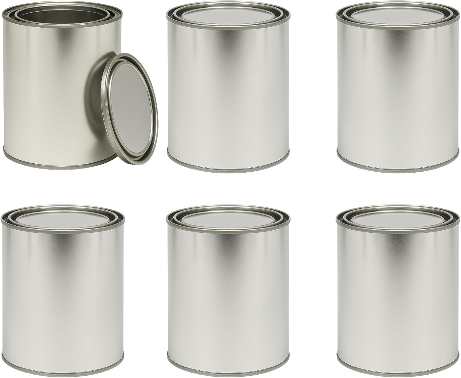 Empty Metal Paint Cans with Lids – Pint (16 oz) & Quart (32 oz) Sizes gallery