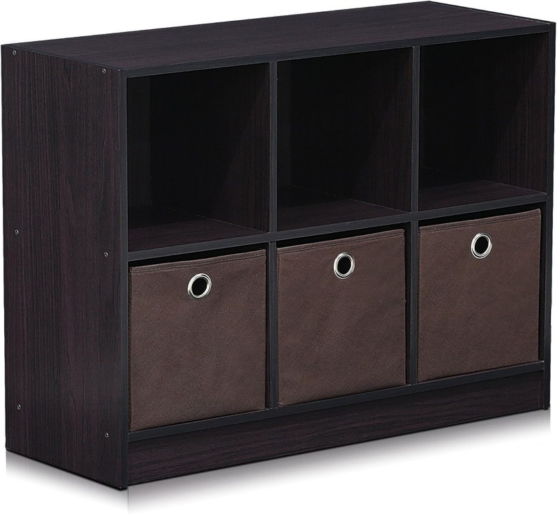 BASIC Book Shelf, 6-Cube Bookshelf with Open Shelf, 3 x 2 Bookcase with Stora... gallery