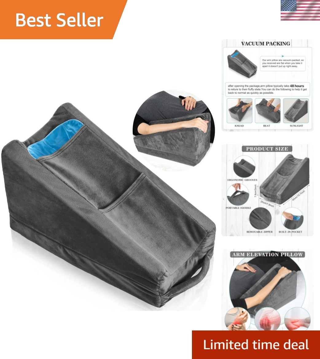 Arm Elevation Pillow with 2 Pockets, Soft Ergonomic Support Pillow for Elbow ... gallery