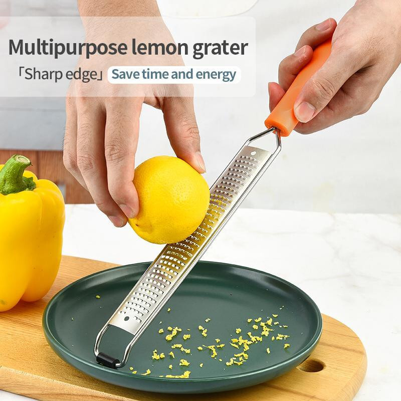 Lemon Zester Citrus Cheese Garlic Grater - Stainless Steel Utility Zester Safe gallery