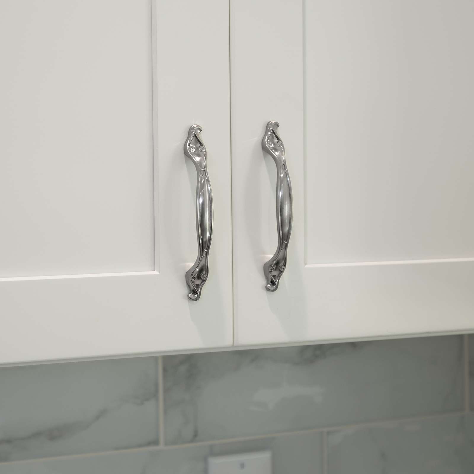 Traditional Kitchen Bathroom Cabinet Handles Pull Brushed Nickel Hardware Drawer gallery