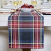 Linen Plaid Table Runner 48 Inches - 100% Pure Linen 14 x 48 Inch Black gallery