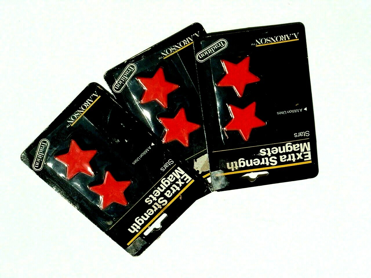 Set Of 3 Aronson Extra Strength Magnets Red Stars Perfect for Teachers gallery