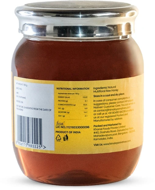 Himalayan Natives Multifloral Raw Honey 700gm gallery