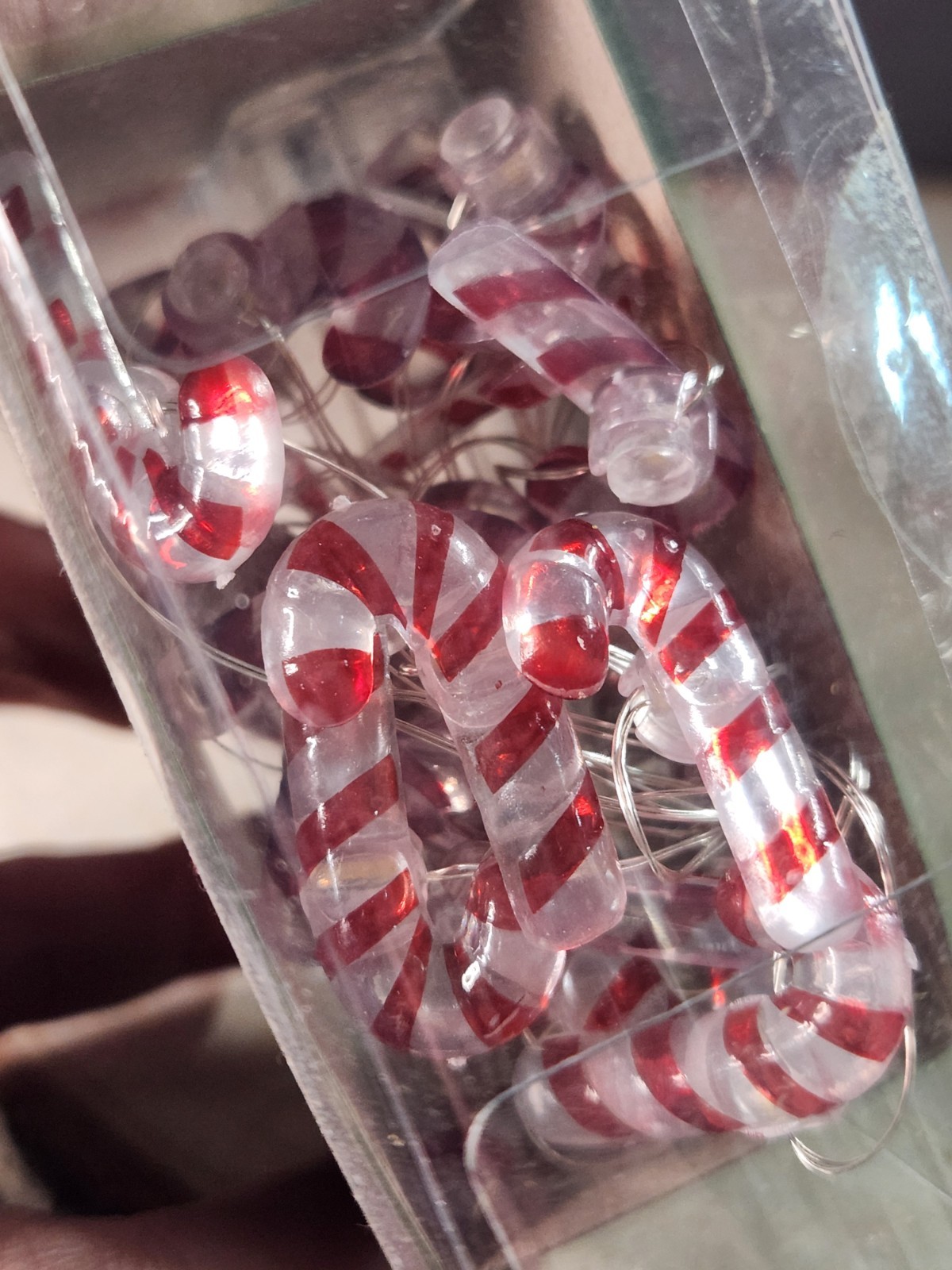 Holiday Home LED Miniature Candy Cane Lights For Indoor Use Only 6.2ft~NEW~RARE gallery