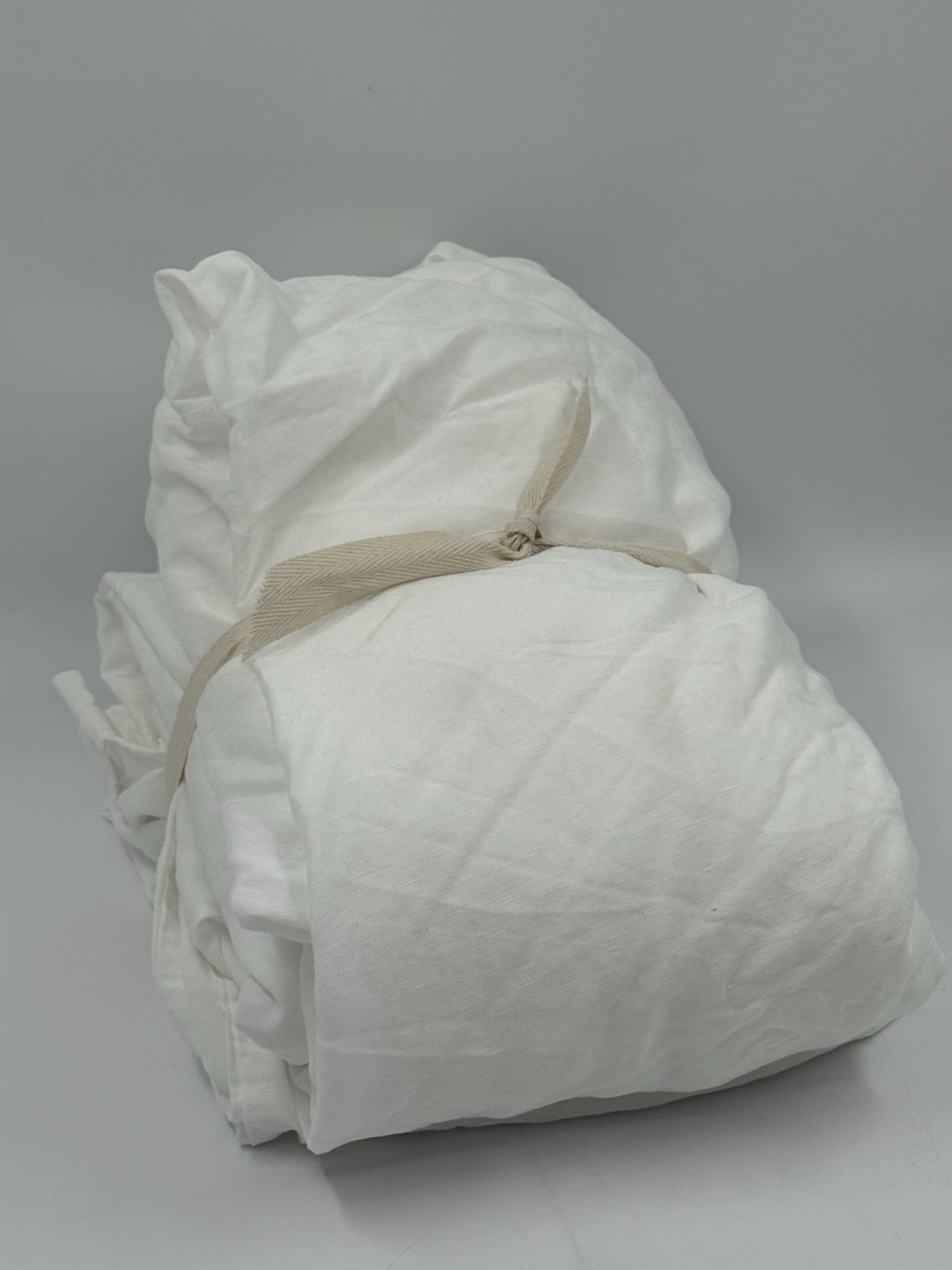New WEST ELM TENCEL Linen Fitted Sheet , KING, White gallery