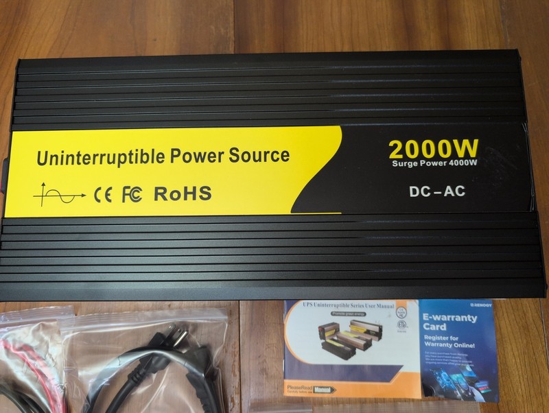 2000W Sump Pump Battery Backup System LCD Display Pure Sine Inverter Auto Switch gallery