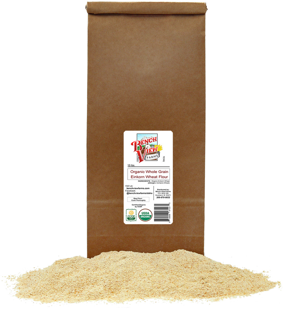 Organic Stone Ground Whole Grain Einkorn Flour - 10lbs (Pack of 1)