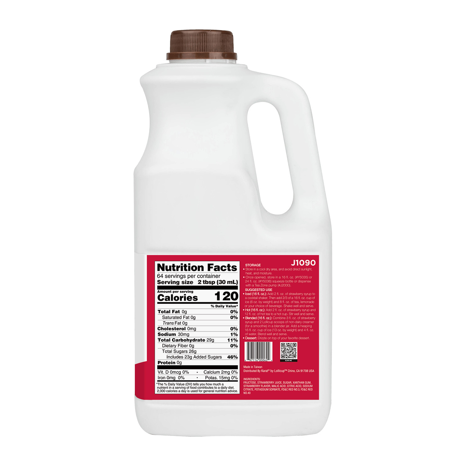 Tea Zone Strawberry Syrup (64oz), J1090 gallery
