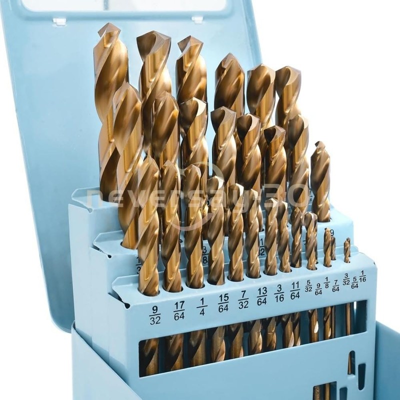 29PCS/Set HSS Drill Bits Black Gold Multi-Bits Twist Metal Drill Bit 1/16"-1/2" gallery