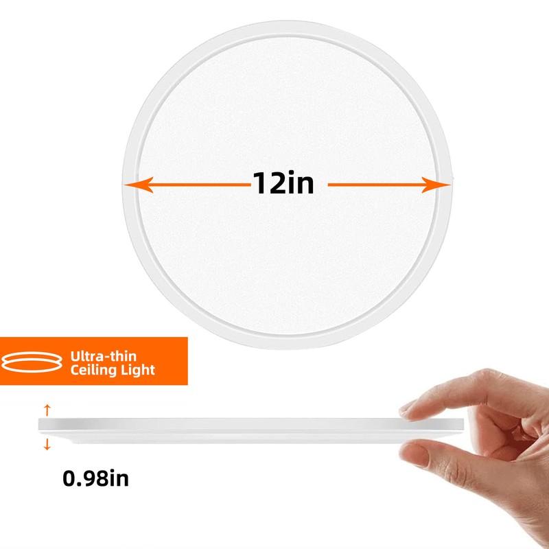 4PCS LED Flush Mount Ceiling Light Fixture, 12 Inch 28W,3600LM LED Ceiling Light gallery